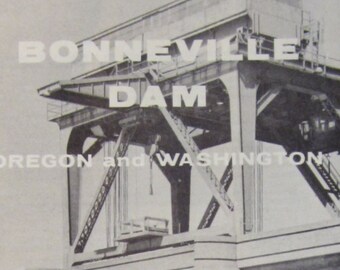 Vintage 1957 informational Brochure of Bonneville Dam Oregon & Washington