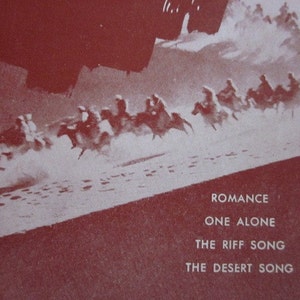 Vintage 1926 The Desrt Song Sheet Music image 2