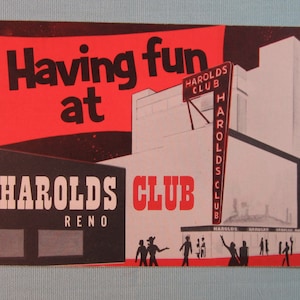 Having Fun at Harolds Club Reno Brochure Copyright 1955 by Neveda Press