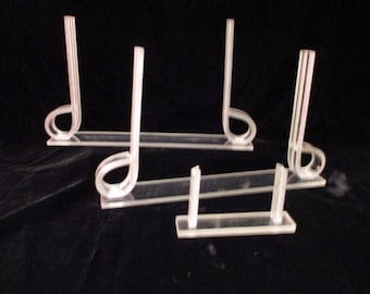 Set von drei 1930 Art Deco Lucite/Plexiglas Bilderrahmen steht für (2) 8 "X 10" & (1) 3 "X 5"