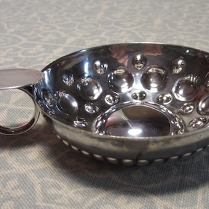 Vintage Silverplate Cup with Handle with Relief and Embossed Metalwork