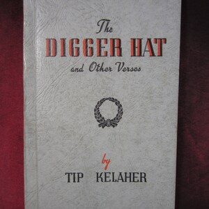 1942 erste Ausgabe der Bagger-Hut und andere Verse von Spitze Kelaher - WWII Krieg Held Karte Abdeckung In gutem Zustand 56 Seiten