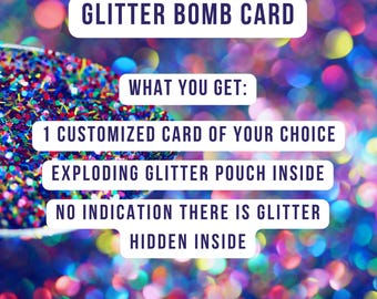 Glitter Bomb Card | Anonymous Prank Mail | No Return Address | Funny Gag Gift | Confetti Explosion | Revenge Gift | White Elephant