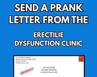 Erectile Dysfunction Clinic - Funny Prank Mail • Anonymous Gag Gift
