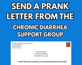 Chronic Diarrhea Support Group - Funny Prank Mail • Anonymous Gag Gift