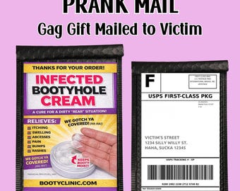 Infected Bootyhole Cream Prank Mail | Anonymous Gag Gift (Direct Mail)