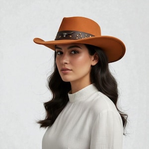 Brown Wide Felt Hat Vintage - Etsy display picture 2