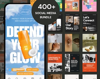 400+ Social Media Canva Templates: All-in-One Starter Kit for Small Businesses & Creators (Digital Download)