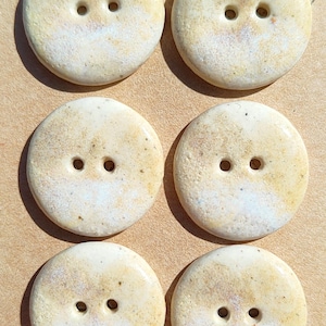 20 mm Palette of Whites Helix Ceramic Buttons – Organic “Wabi Sabi” feel