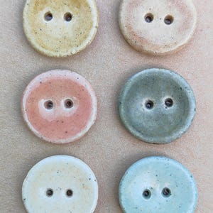 16 mm Pastel ceramic buttons – Organic “Wabi Sabi” feel