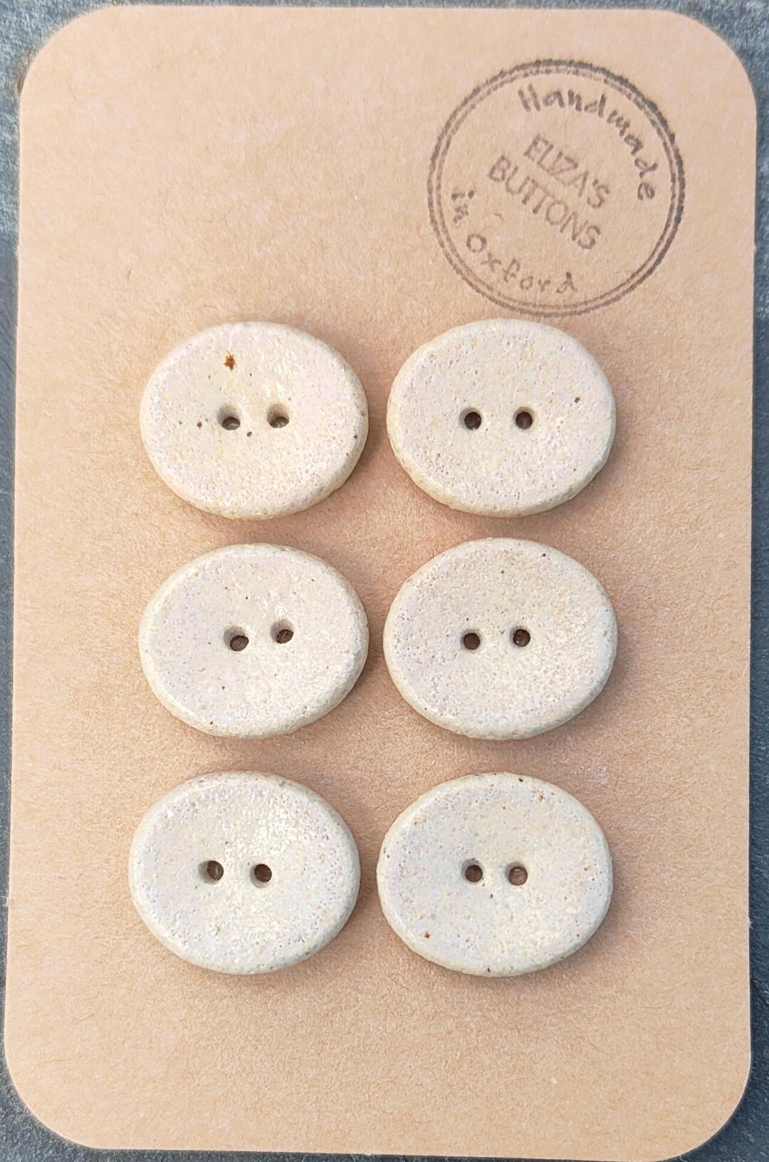 16 Mm White Sand Ceramic Handcrafted Buttons – Organic “wabi Sabi” Feel ...