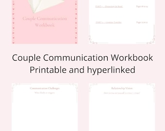 Couple Communication Workbook | 30-Page Relationship Guide (Printable & Hyperlinked PDF)