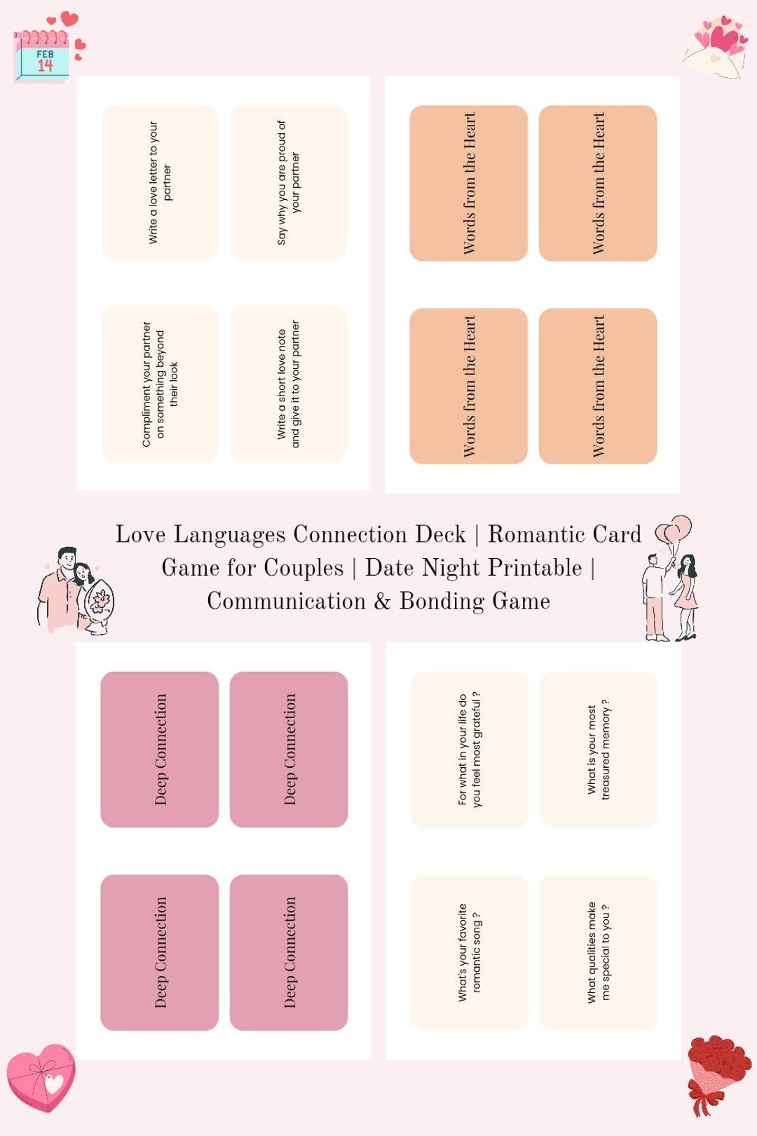 Love Languages Connection Deck | Romantic Card Game for Couples ...