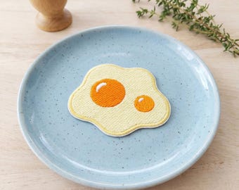Custom Name Egg Patch, Cute Breakfast Embroidered Iron On, Food Lovers Applique, Funny Clothing Kitchen Home Decor Art, Gift for Her, Women
