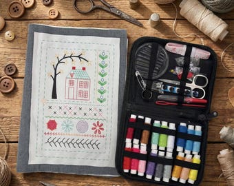 Libro de puntadas de bordado DIY / Guía de costura a mano y muestrario de puntadas