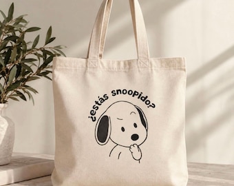 面白いスペイン犬トートバッグ | キャンバスギフト