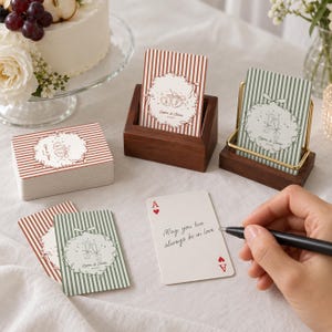 Cartes à jouer personnalisées pour livre d'or de mariage, alternative au livre d'or traditionnel, livre de signatures de mariage, cartes à jouer uniques pour un mariage