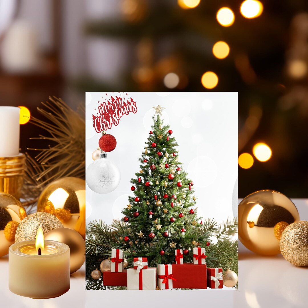 Printable Christmas Cards | Foldable Holiday Greeting Card Set (digital ...