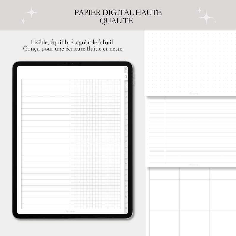 Digital Notebook With Hyperlink (PDF, French) | Note Taking ...