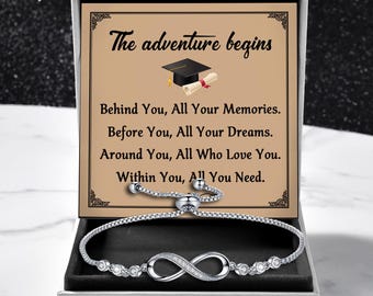 Graduation Bracelet Infinity 2026 Graduate Jewelry Gift for Her Girls The Adventure