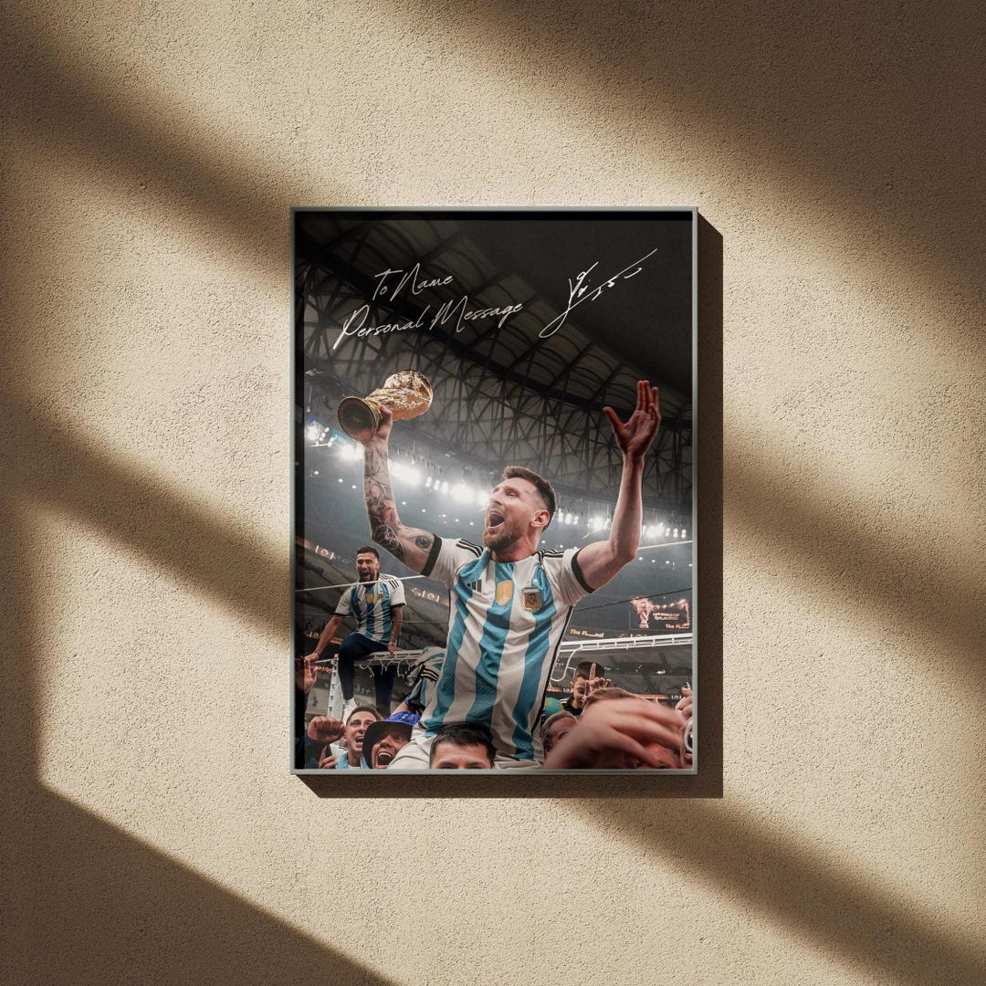 Personalized Lionel Messi Poster – Custom Name and Message Print With ...