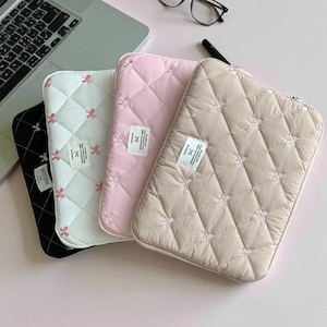Bow Laptop Sleeve for 9-11 inch/ 13-14 inch/ 15-15.6 inch Macbook and other laptop models, Ipad Case, Laptop Bag, Graduation Gift