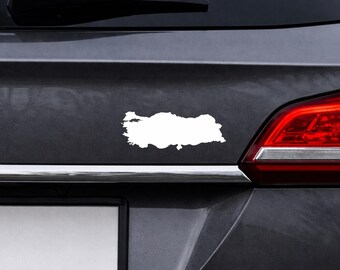 Pegatina para coche con mapa de Turquía / Vinilo blanco / Silueta de país / Parachoques trasero y maletero / Calcomanía minimalista de viaje --Art.081--
