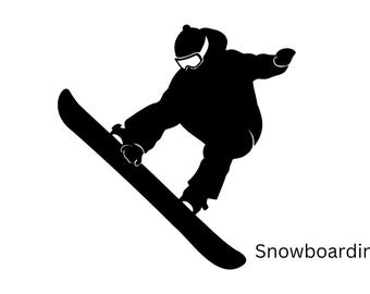 Snow Boarding - Camper Van Decal • Vinyl Sticker --Art.023--