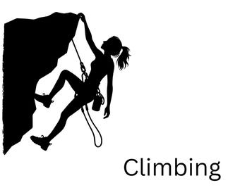 Climbing - Camper Van Decal • Vinyl Sticker --Art.107--