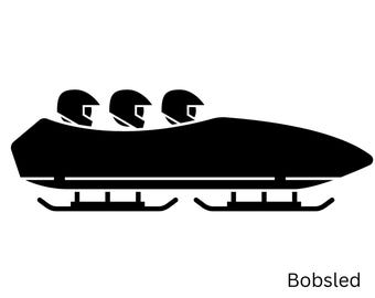 Bobsled - Camper Van Decal • Vinyl Sticker --Art.093--
