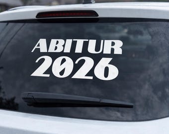Adhesivos para Ventanas de Autos de Graduación 2026 – ABITUR, ABI, QUALI, --Art.097--