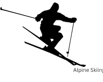 Alpine Skiing - Camper Van Decal • Vinyl Sticker --Art.020--