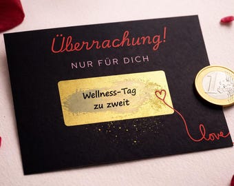 Tarjeta Rasca y Gana para Parejas / Cupón Sorpresa / Regalo de San Valentín / Aniversario / Cita Nocturna / Romántico o Travieso --Art.014--