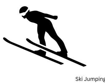 Ski Jumping - Camper Van Decal • Vinyl Sticker --Art.021--