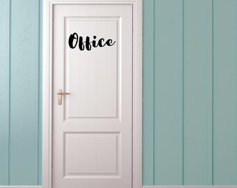 Vinilo personalizado para puerta y pared / Letrero con nombre personalizado / Etiqueta minimalista para habitación / Decoración para oficina, baño y hogar -Art.085-