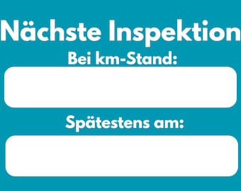 Car Service Reminder Sticker | Vehicle Inspection Label | Oil Change Reminder | Mileage Service | Car Maintenance | 8 Pack 6x8cm --Art.134--