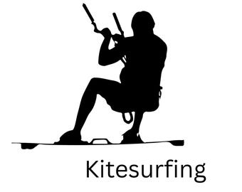 KiteSurfing - Camper Van Decal • Vinyl Sticker --Art.117--