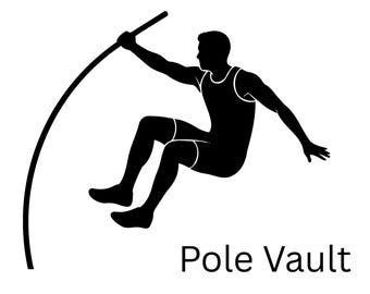 Pole Vault - Camper Van Decal • Vinyl Sticker --Art.111--