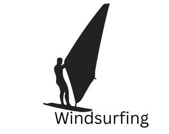 WindSurfing - Camper Van Decal • Vinyl Sticker --Art.116--