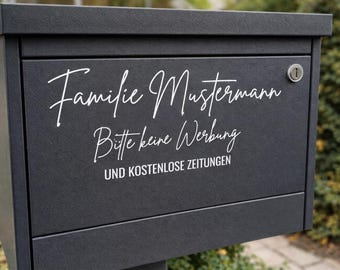 Pegatina para Buzón con Número de Casa – Vinilo Moderno | Resistente al Agua | Personalizable