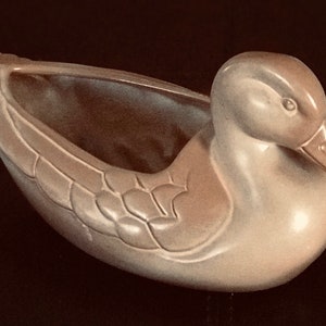 Frankoma Duck Planter 208 light satin brown