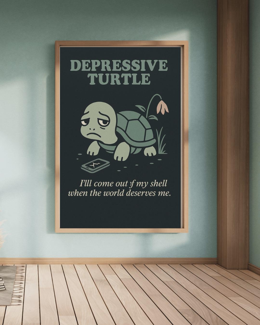 Depressive Turtle – DSM-5 Zoo Printable Poster (8.5×11) | Digital ...