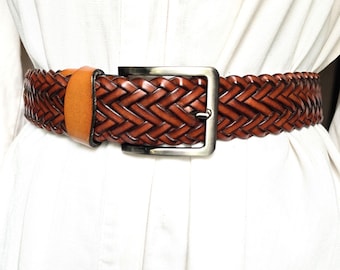 Buy Vintage Boho Luxe Woven Leather Strip Wrap Around Belt 