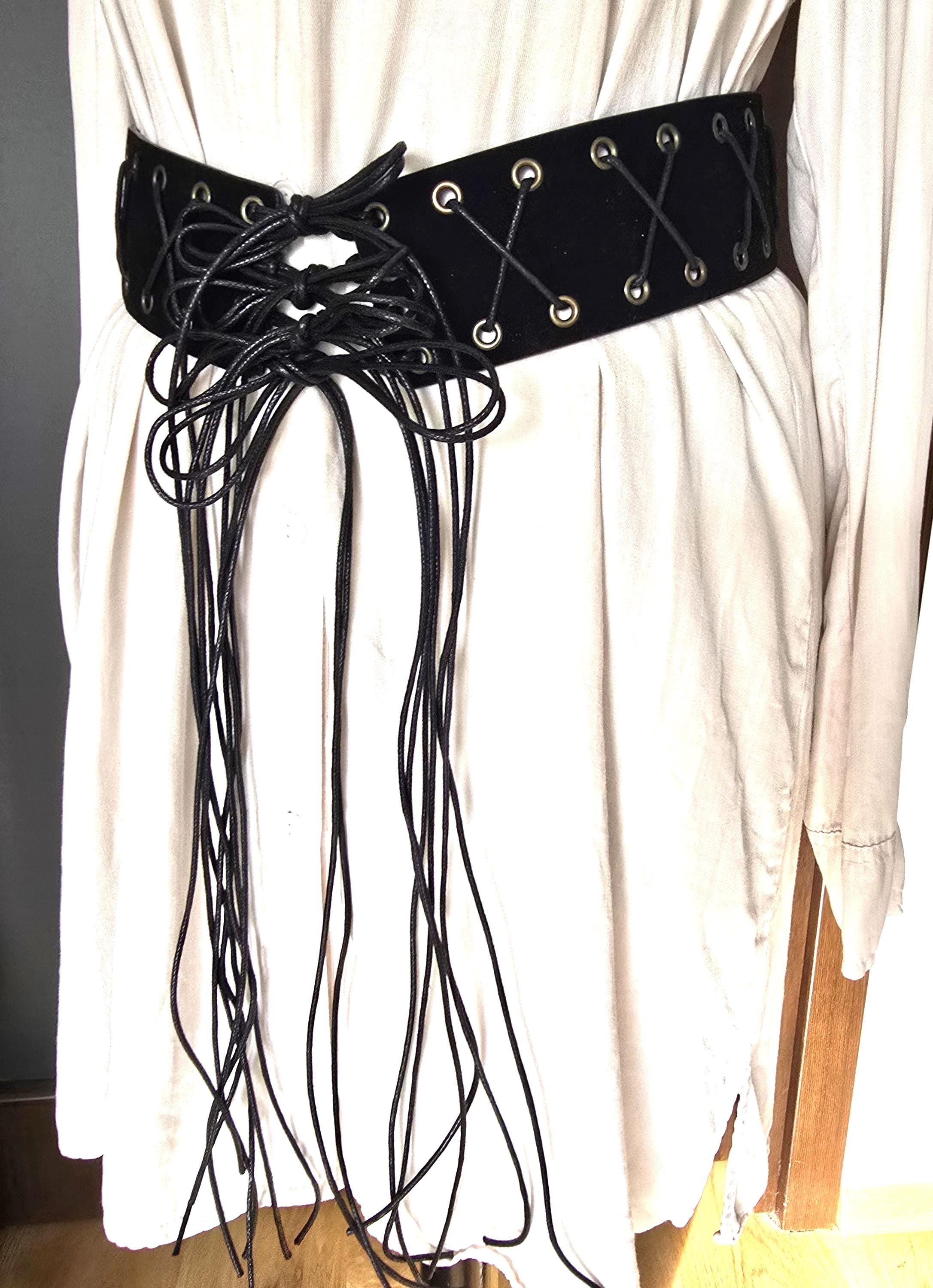 Black Faux Suede Bohemian Style Belt‎ Belt - Black Suede – Natalino main image 3