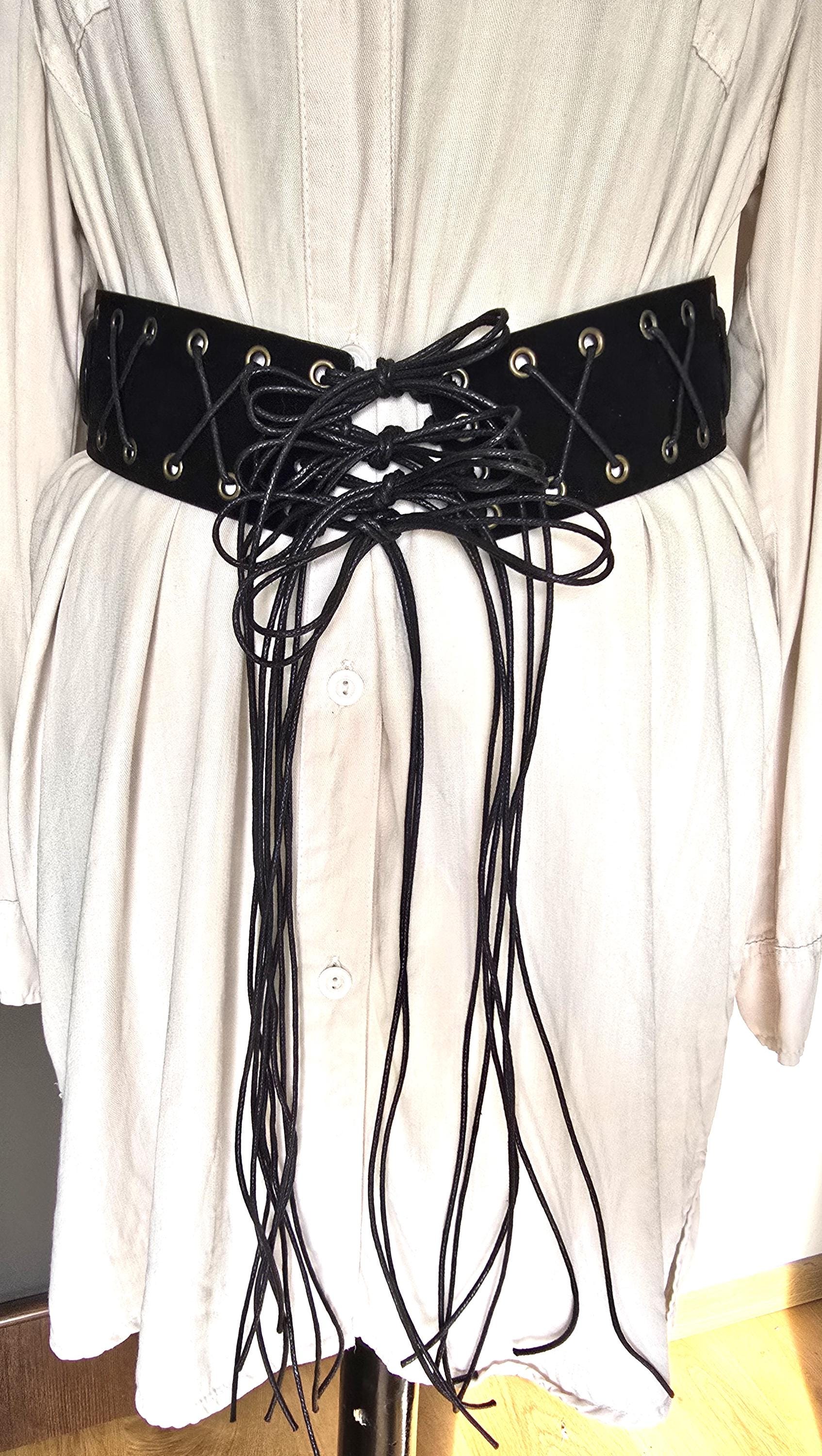 Womens‎ Black Suede Fringe Double Buckle Corset Waist Belt Sz S Western Festival Suede Black Corset Belt - Etsy main image 2