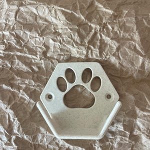 Dog Leash Holder Wall Mount | Dog Leash Organizer | Dog Harness Holder | Paw Print Wall Hook | Pet Leash Hanger | Dog Lover Gift | 3D Printe
