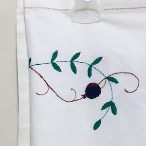 Vintage Embroidered Small Tablecloth