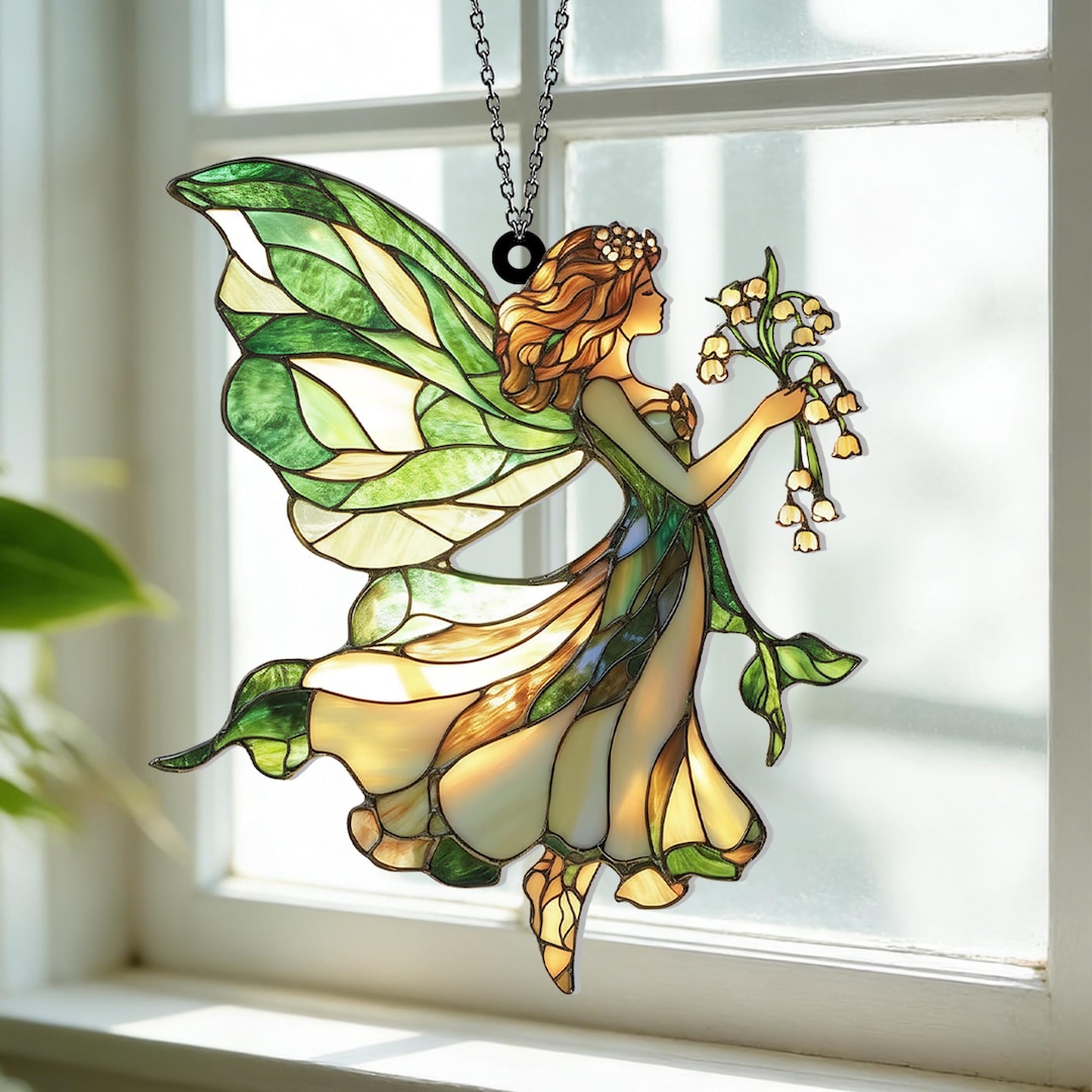 Fairy With Lily of the Valley Acrylic 2D Ornament,whimsical Window ...