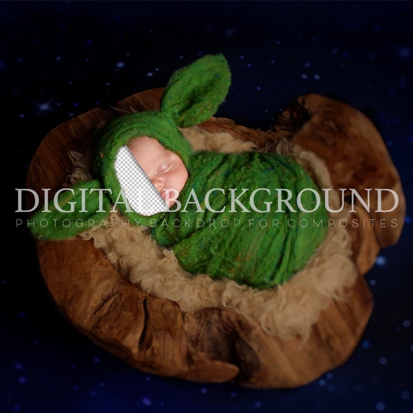 Baby Yoda Newborn Digital Backdrop I Star Wars Digital Background
