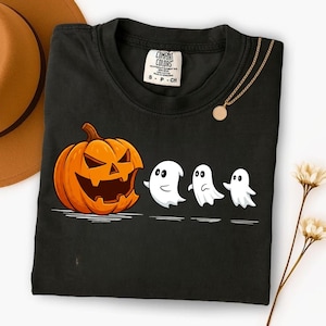 Halloween Costume Png, Spooky Season Png, Trendy Halloween Pumpkin Chasing Ghost Png, Fall Vibes, Funny Boo Ghost Shirt, Digital Download